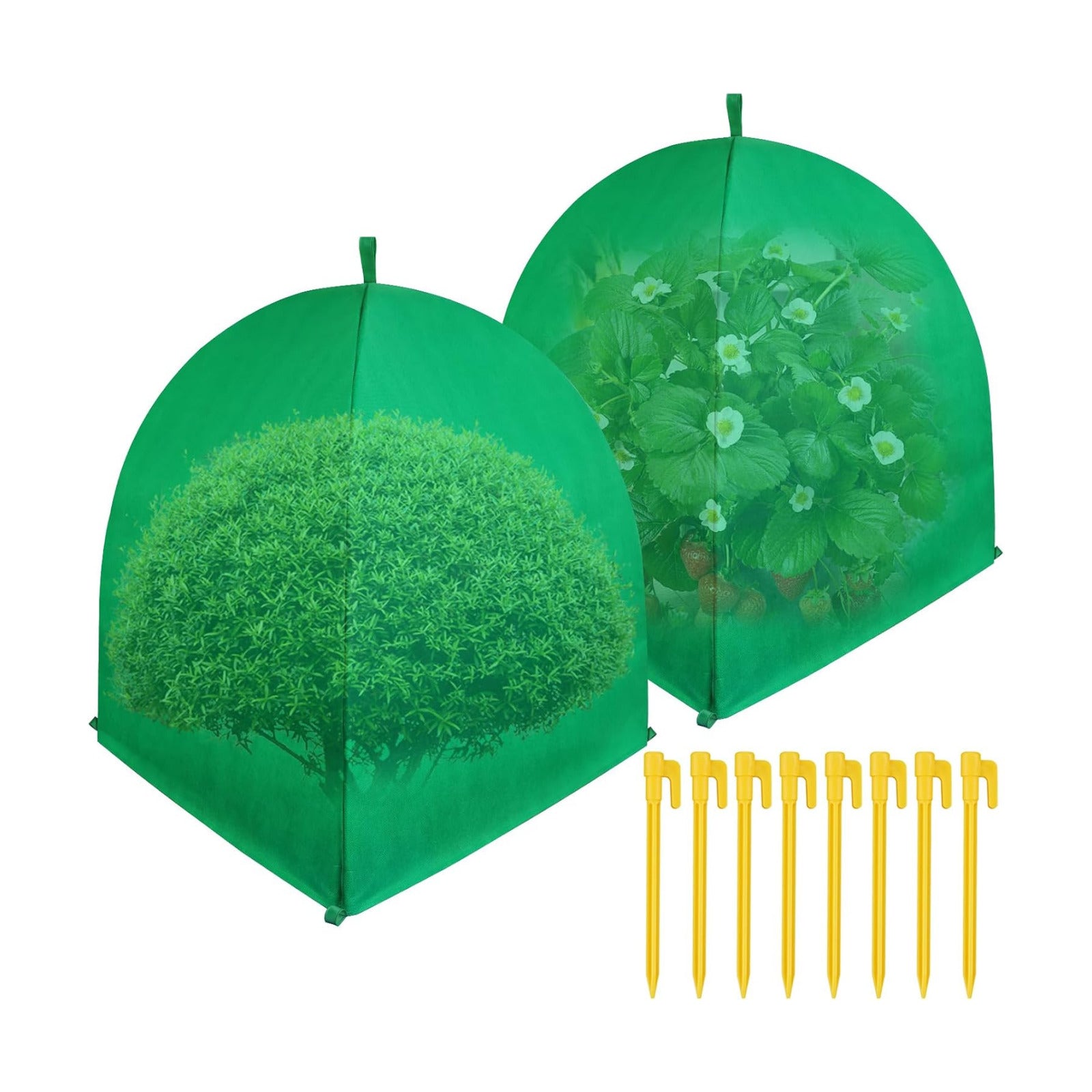 2 Pack Winter Plant Covers for Freeze Protection, 22×22×23 Inch Shrub Tent | Shrub Covers for Winter, Frost Cover with