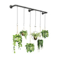 SOFITORG 65.7" Metal Plant Hanging Rod with 6 Chains, Pots Not Included | Wall Plant Hanging Bar, Durable Hanging