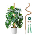 Mcbazel Bendable Moss Pole for Plants 47 Inch, Monstera Plant Support Stake with 7mm Aluminum Core, Coconut Coir Climbing Pole for Monstera Pothos Philodendron, Complete Kit with Ties & Rope
