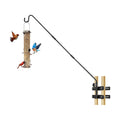29-43" Adjustable Deck Railing Hook,Heavy Duty Rotating Plant Hanger | Double Clamps for Bird Feeders, Planters