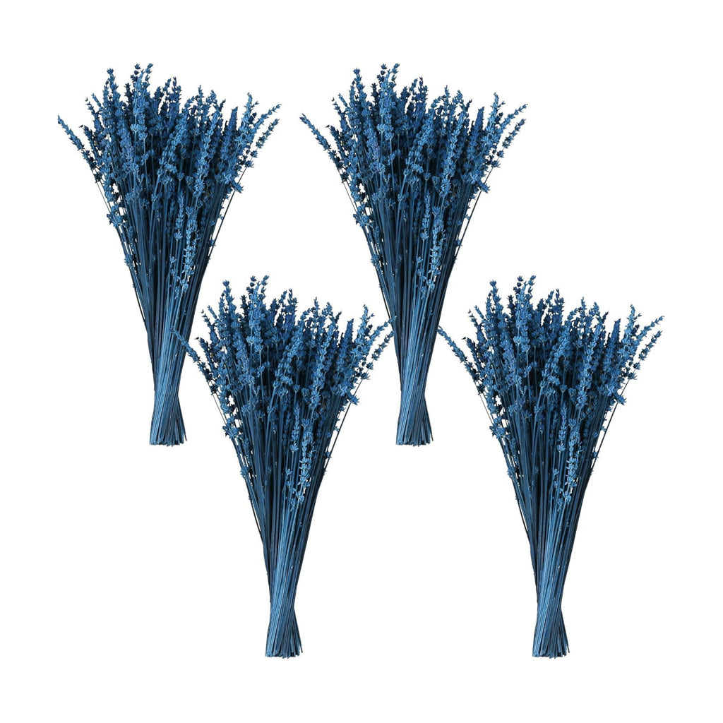 Glicrili Dried Lavender Flowers Real Stems Blue Bouquet for Vase Decor