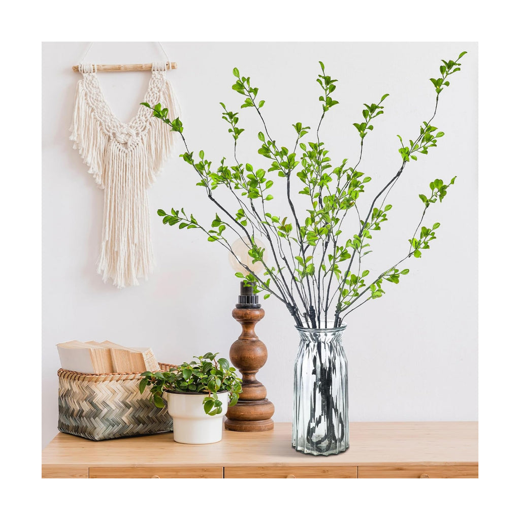 Riceshoot 6 Pcs Fall Artificial Stems, Green Faux Branches for Vase