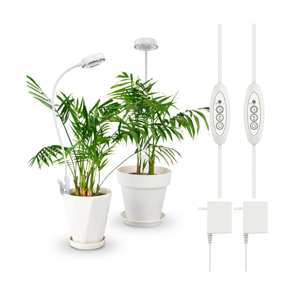 SANSI Grow Lights for Indoor Plants, Pot Clip-On Plant Lights, 10W 2-Pack | Plant Lights for Indoor Growing, Full