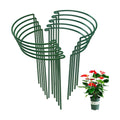 10-Pack Half Round Snake Plant Support Stakes, Plant Support Ring for Hydrangea, Peony, Dahlia and More, Rust-Proof