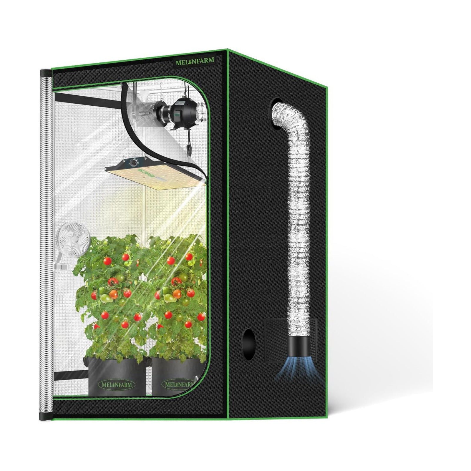 2x2 Grow Tent, 24"x24"x32" Double Transparent Viewing Door Indoor Grow Tent, Growing Tent with High Reflective Mylar &