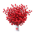 Mklsit 60 Pack Artificial Red Holly Berries, 8.2 Inch Christmas Berry Picks