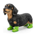 Dachshund Garden Statue in Boots – 10" Cute Wiener Dog Ornament for Yard Decor & Garden Art – Resin Sausage Figurine