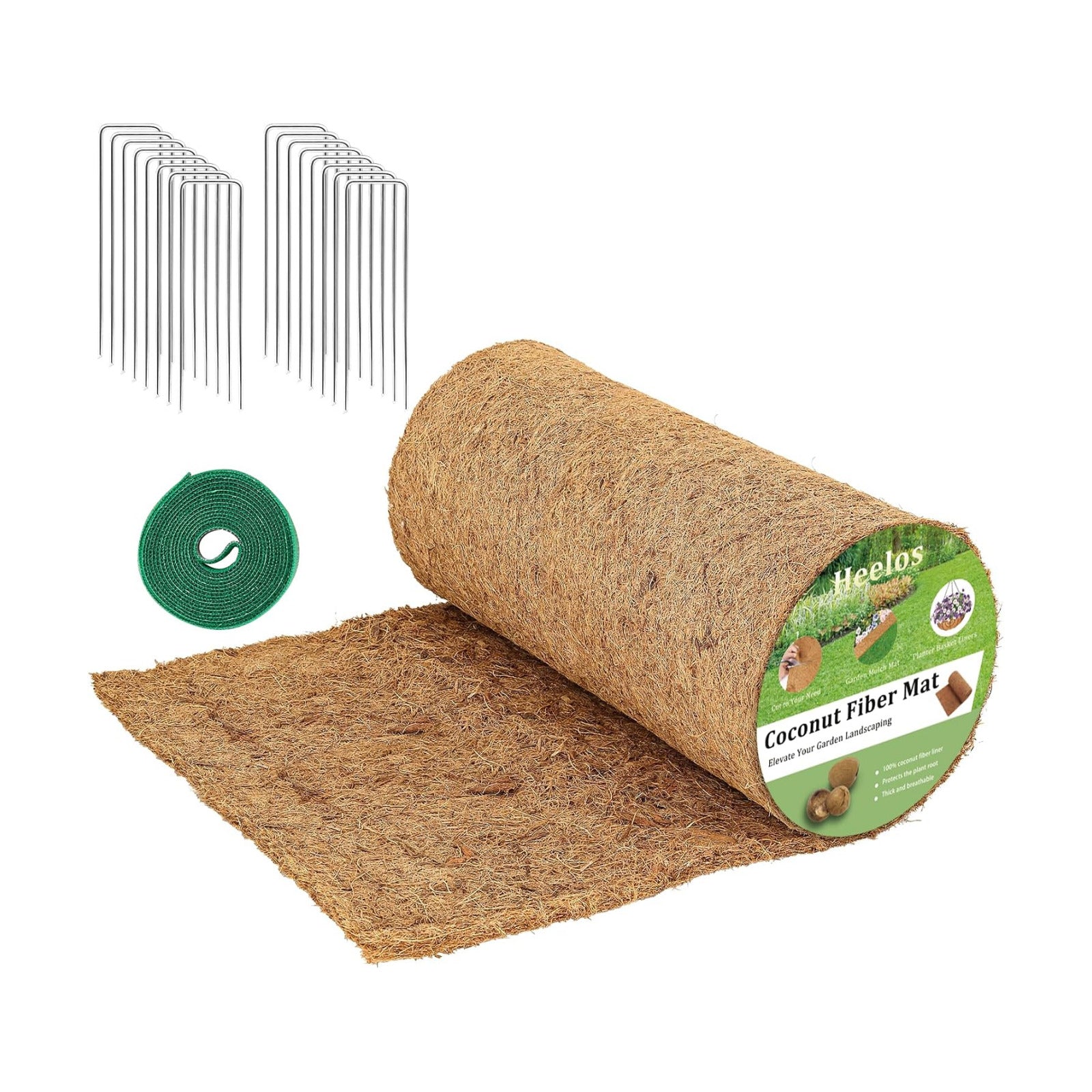 Thick Coco Fiber Liner Roll,120x16inch Natural Coconut Liners for Planter Box Flower Basket, Coco Coir Sheets Coconut