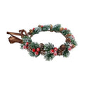 MEMOVAN Christmas Flower Crown Christmas Red Berry Stems Spray Pine Cone Holly Stem Hair Wreath Floral Headpiece Halo Headband Winter Holiday Tiara for Women Girl Xmas Holiday Decoration