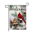 Welcome Christams Garden Flags for Outside 12x18 Inch Double Sided