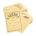 200Pcs Seed Envelopes, Seed Envelope Resealable Small Packets Brown Paper Seeds Envelopes with Printing, 3.1x4.7 Inch for Collection Flowers Seeds