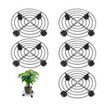 5 Pack 10.6 Inch Metal Plant Caddy with wheels, Heavy Duty Plant Dolly for Indoor and Outdoor Large Potted Plants, Black