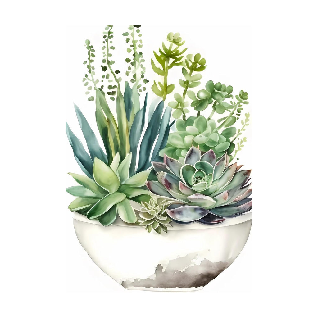 Worihut 5D Diamond Painting Kits for Adults, Succulent Plantery DIY Full Round Diamond Art with Accessories Tools,Wall