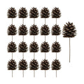 Winlyn 20 Pcs Natural Pine Cone Picks Christmas Pinecone Sprays Pinecones Ornaments with Wired Stems 6.9" Tall for Rustic Christmas Tree Party Floral Arrangements Wreath Crafts Holiday Décor