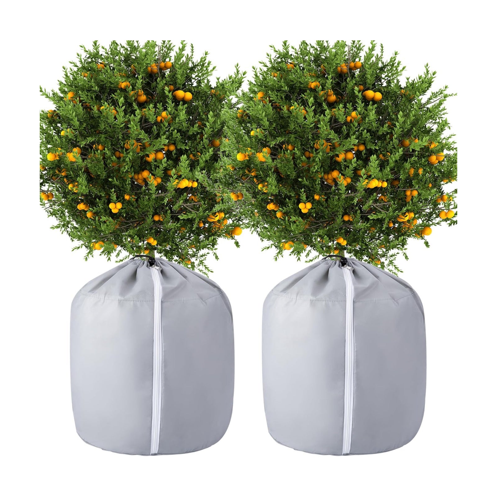 Tlswshsy 2 Pack Plant Winter Protection Pot - 27.6" x 25.6" Flower Pot Protection Bag - Anti-Frost Winter Pot Plant