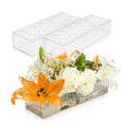 2 Pack Leak-Proof Wave Design Acrylic Long Vases for Centerpieces - 24" Clear Flower Rectangle Vase as Floral Centerpieces for Tables, Long Flower Vase with 12 Holes as Flower Arrangement Holder