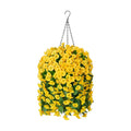 Ammyoo Artificial Faux Hanging Flowers Basket for Fall Outdoor Decor