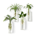 Mkono Wall Hanging Vases, 4 Pack Glass Propagation Stations Flower Planter | Cylinder Terrariums Tubes,For Hydroponic