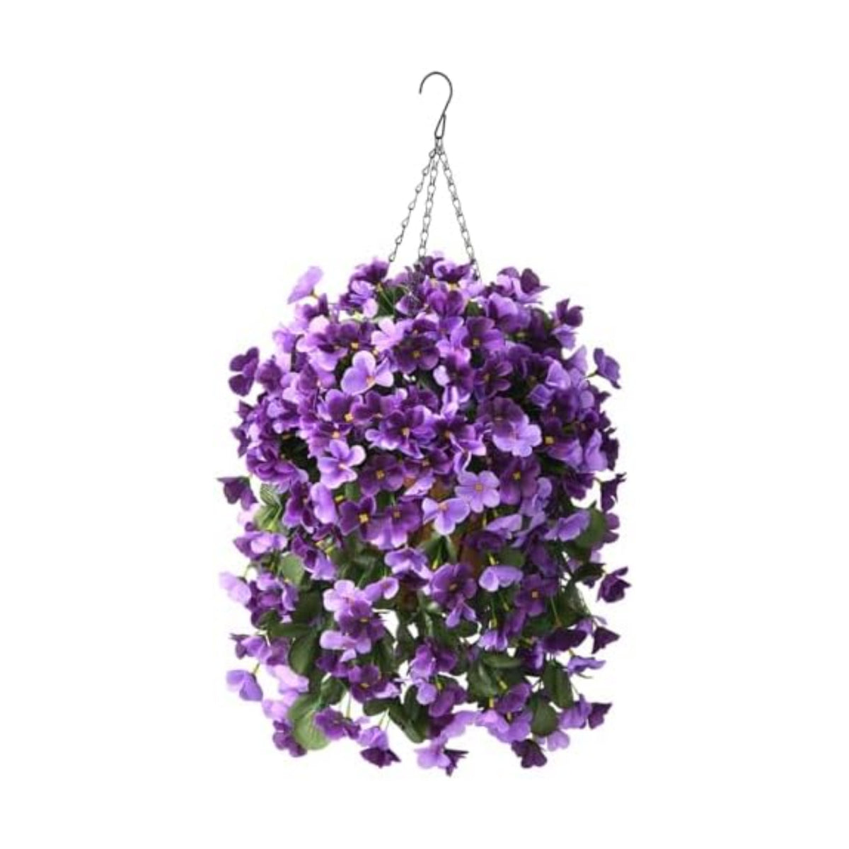INQCMY Fake Flowers with Hanging Basket Realistic Artificial Begonias