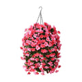 INQCMY Fake Flowers with Hanging Basket Realistic Artificial Begonias