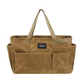 Portable Garden Camping Tool Storage Bag,Waxed Canvas Firewood Carrier Tote bag,Collapsible Sturdy Garden Basket Great