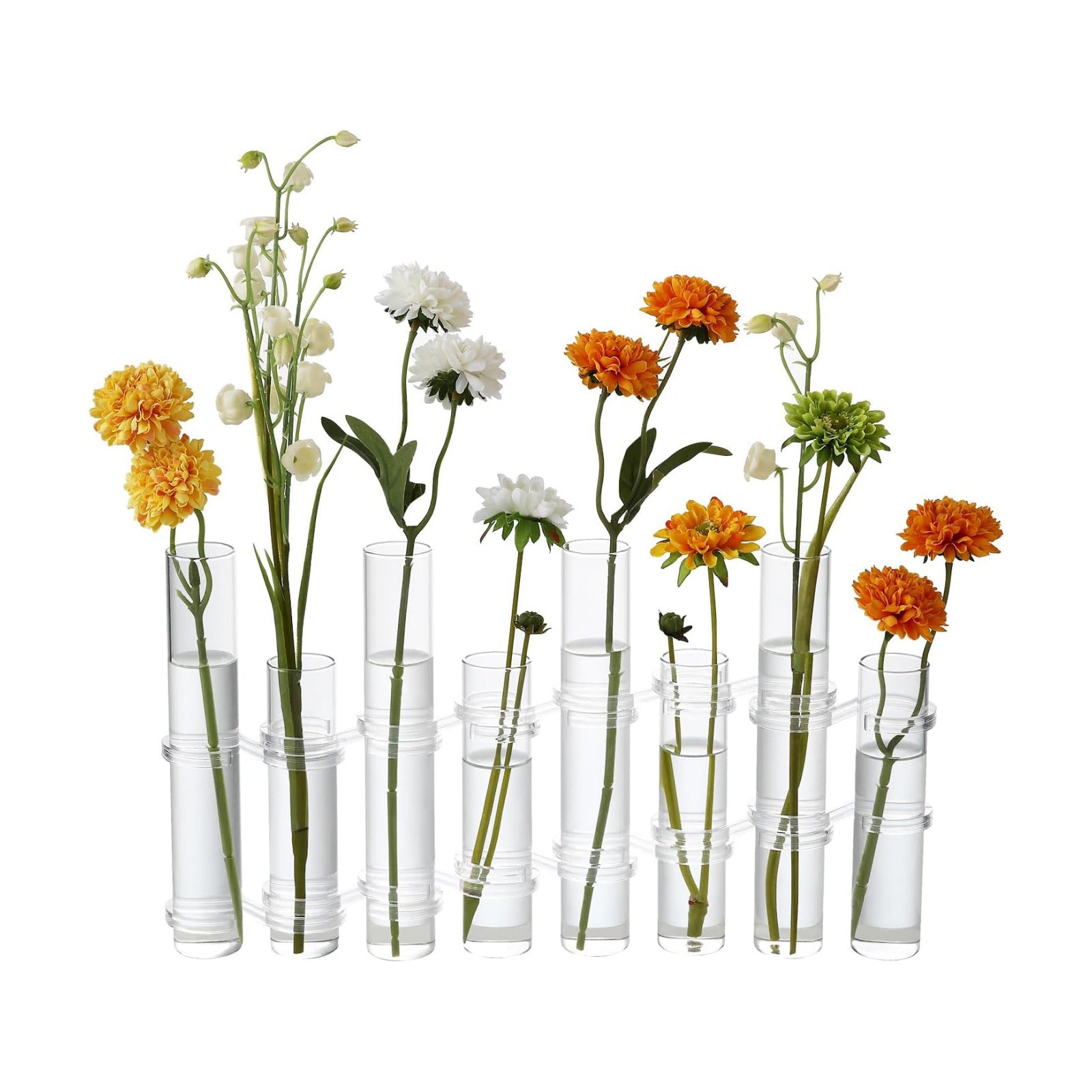 Hinged Flower Vase Different Heights Clear Cylinder Tiny Glass Foldable Vase Test Tube Propagation Station