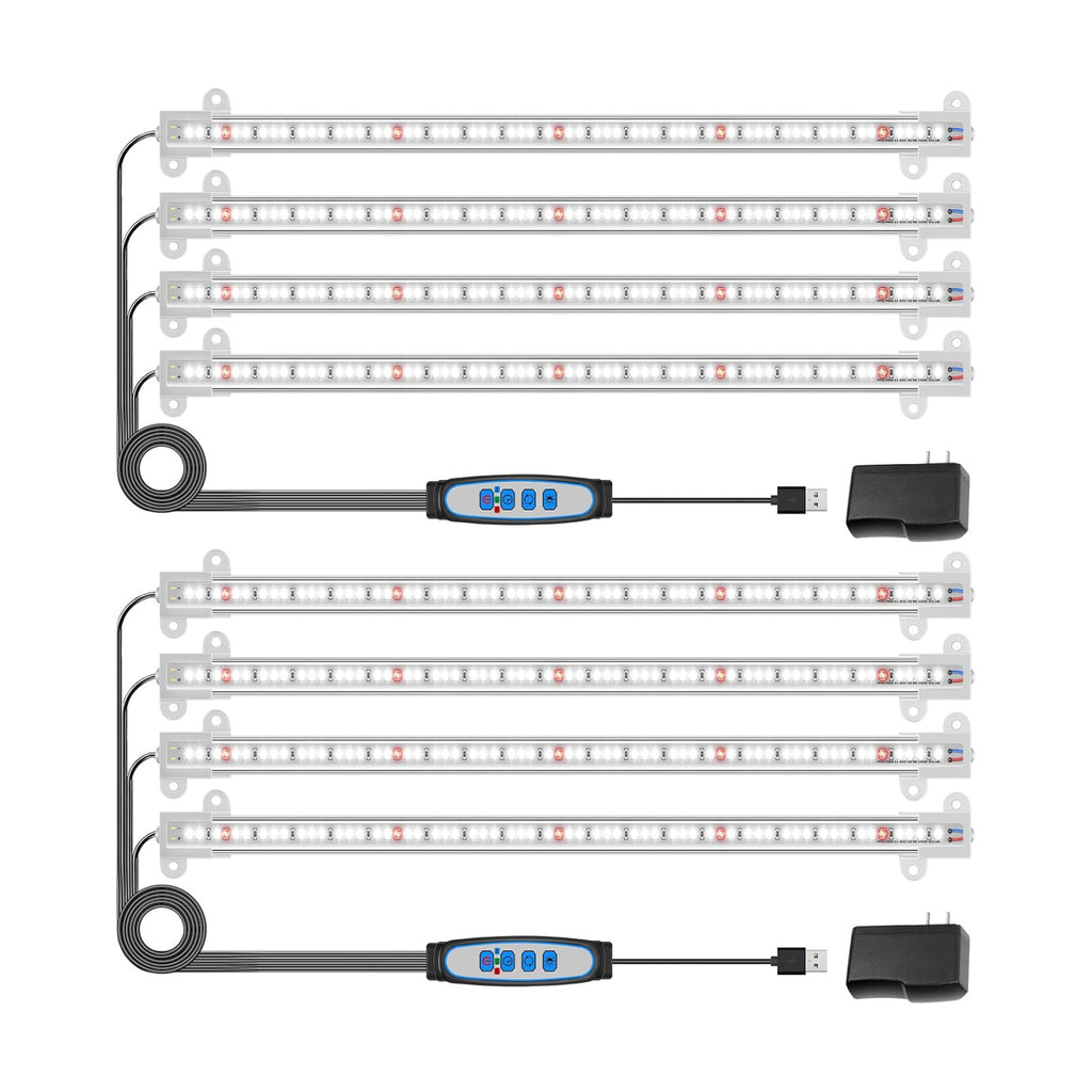 Wiaxulay 16in Grow Light Strip for Indoor Plants, 15W Full Spectrum 6000K