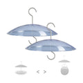 8" Mini Plastic Rain Cover for Bird Feeder, 2-Pack Clear Weather Guard Dome