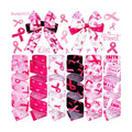 Wavyknot 6 Rolls Breast Cancer Awareness Wired Edge Ribbon 2 Inch x 30 Yard