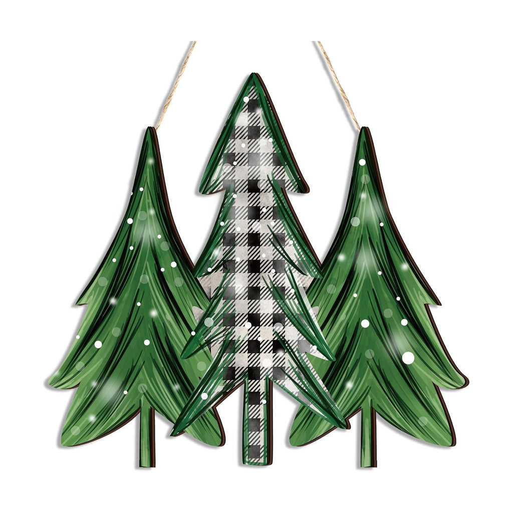 Boao Christmas Tree Door Decor Christmas Wooden Sign Door Hanger