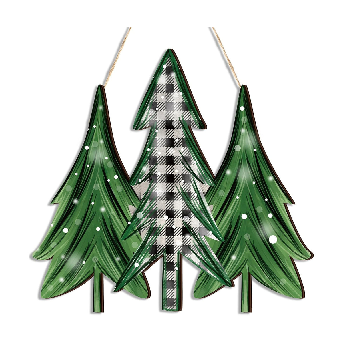 Boao Christmas Tree Door Decor Christmas Wooden Sign Door Hanger