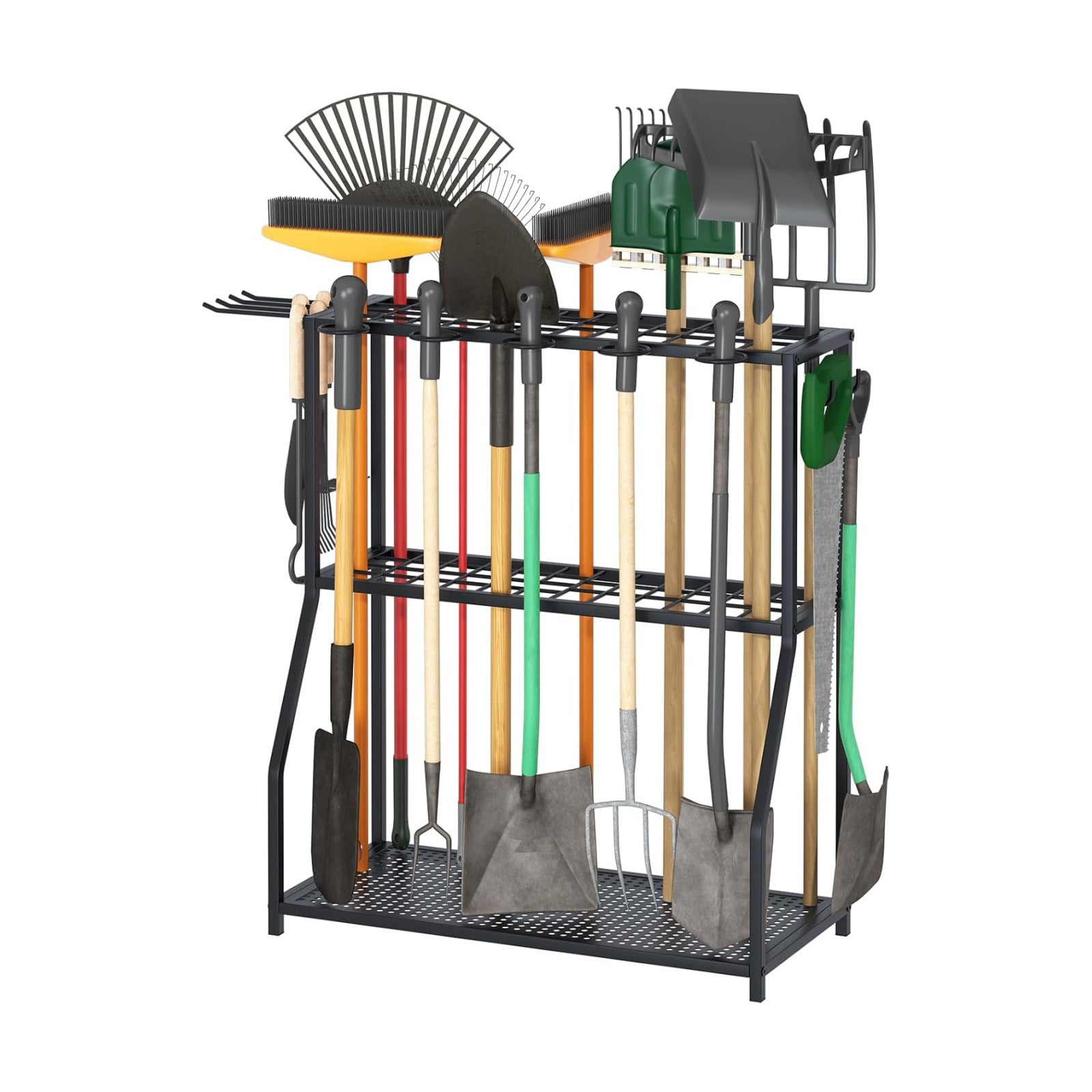 Organizer Yard Tool Storage Rack Garden Organizer Tool Holder | Shed Outdoor Black
