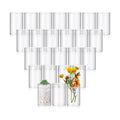 Vesici 20 Pcs Plastic Cylinder Vase Bulk, Clear Flower Container,6 Inch
