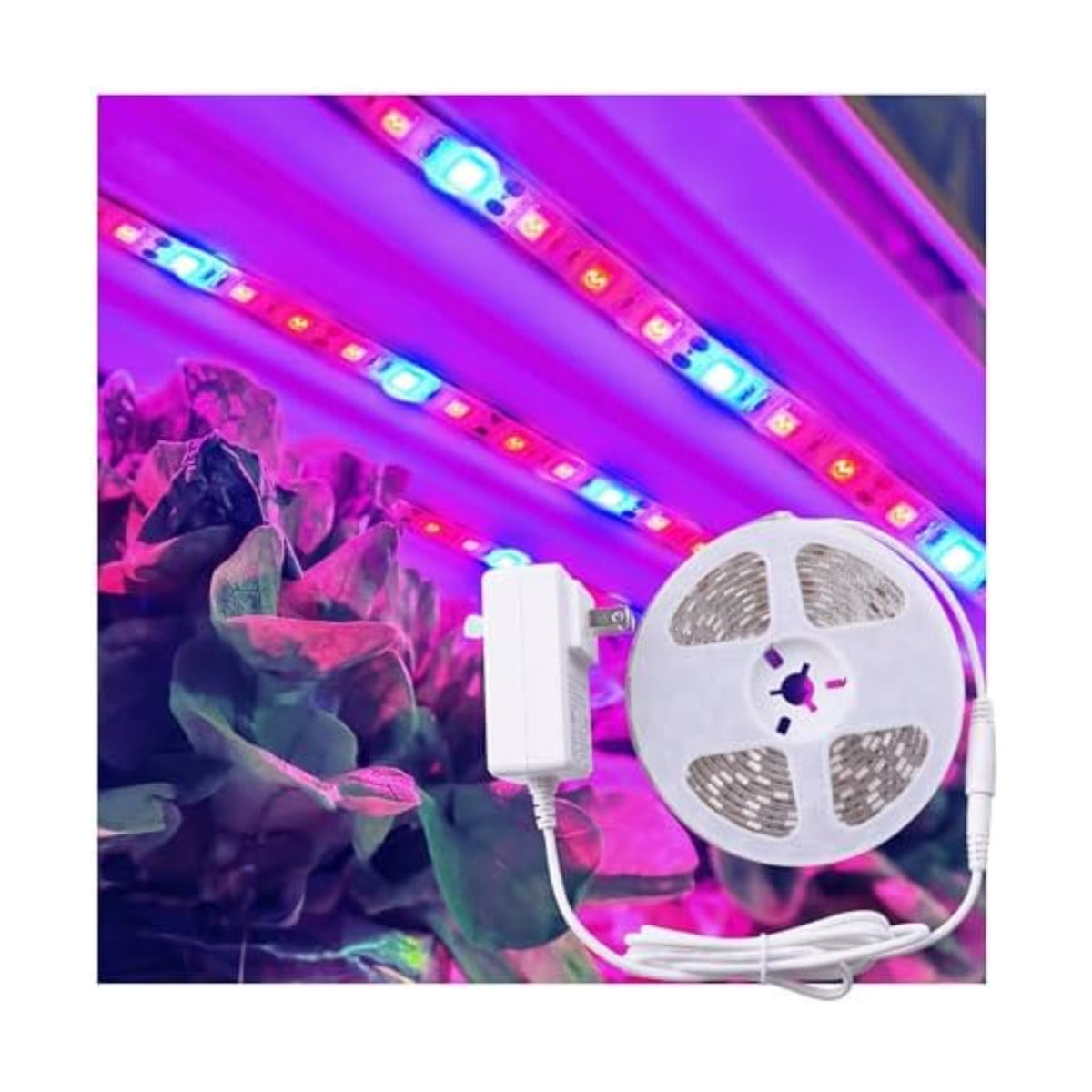 11.8ft Full Spectrum LED Grow Light Strip 24W Flexible Plug-In Tape Kit
