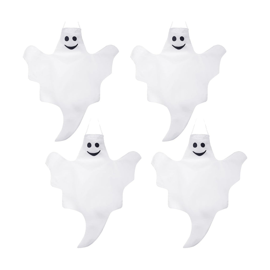Skylety 4 Pcs 32 Inch Halloween Ghost Decoration Outdoor Hanging Windsock