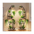 BACEKOLL Plant Stand with Grow Light, 2 Pack Tall Indoor Plant Shelf 6 Tier