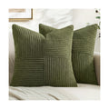 MIULEE Olive Green Decorative Throw Pillow Covers for Couch 18x18 Inch