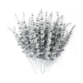 RECUTMS 36Pc Artificial Silver Eucalyptus Leave Stems 14.6in Christmas Pick