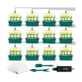 12-Set Seed Starter Tray with Grow Light, Seed Starting Trays Kits with Timing Controller Adjustable Humidity Domes