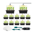 12-Set Seed Starter Tray with Grow Light, Seed Starting Trays Kits with Timing Controller Adjustable Humidity Domes