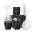 homenote 3 Inch Nursery Pots with Humidity Domes for Seed Starting (30 Pcs)
