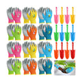 Gisafai 24 Pcs Mini Colorful Metal Hand Shovel and Glove Set Shovel Spade Gloves Digging Trowel Set Kids Gardening