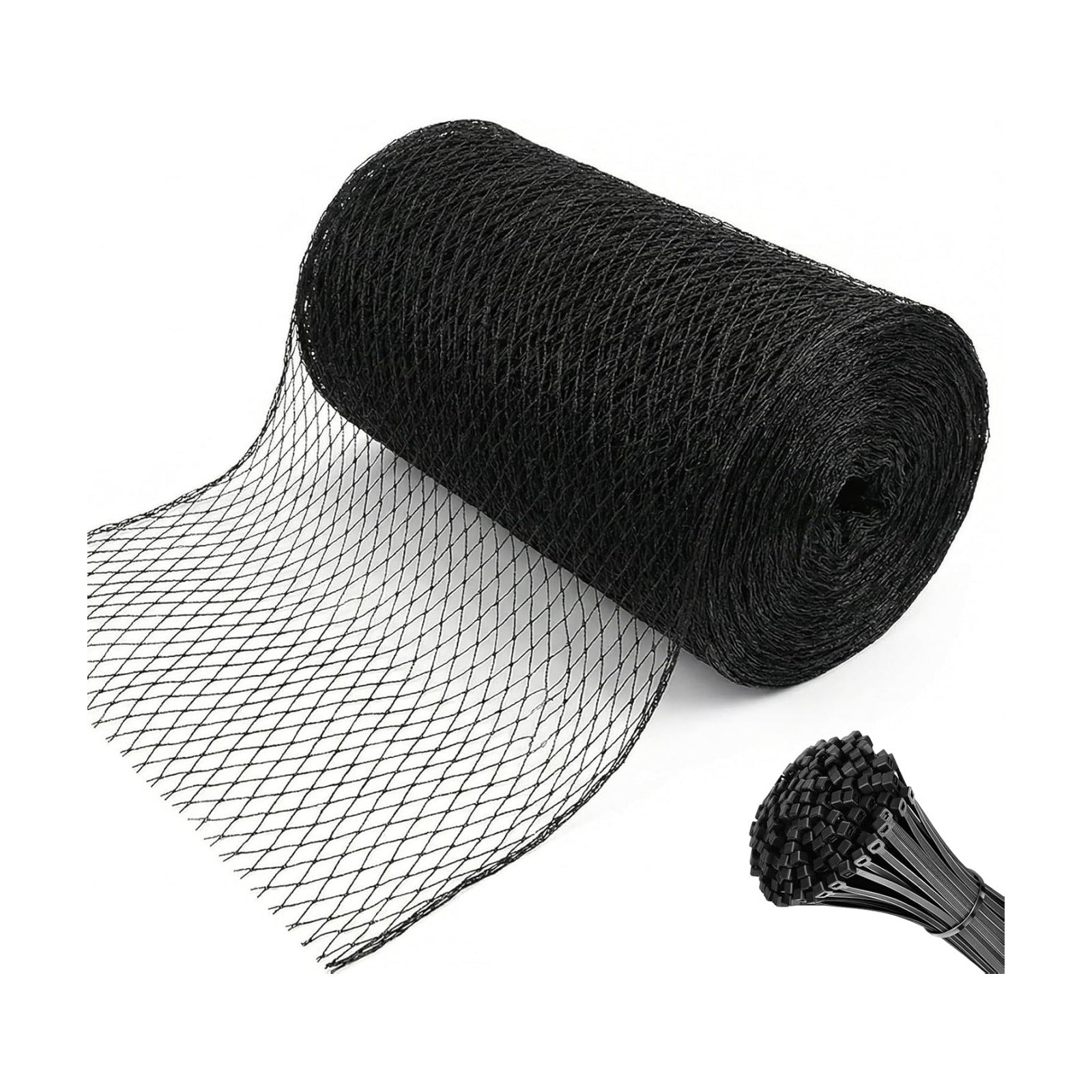 7.5 x 100 FT Bird Netting,1/2" Mesh Garden Netting,100PCS Zip Tie | Heavy Duty Bird Net Poultry Netting Fence for