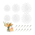 Flower Arrangements, 6Pcs Flower Arrangement Holder Stainless Steel Round Metal Flower Insert Lid Supplies for Arrangement Plant Fixation