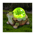 Solar Turtle Garden Statue Lights for Outdoor Decor with Succulent and LED Lighting - Lawn Decoration Resin Tortoise