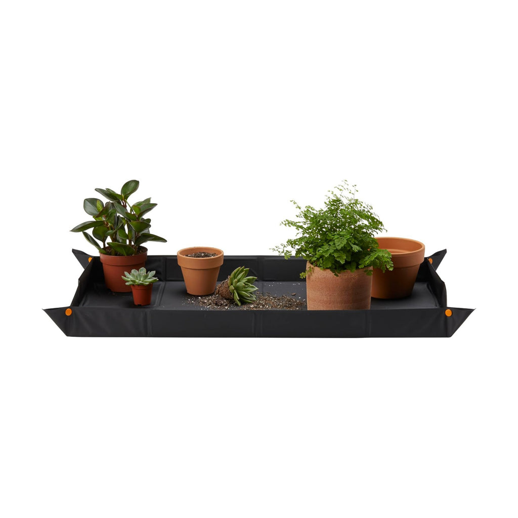 Fiskars 32.5" x 17.5" Large Repotting Mat for Indoor Garden Transplanting | Soil Mess Control, Foldable and Water