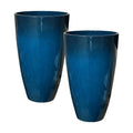 RUBBER BOND Plant Pots 2 Pack - Modern Indoor/Outdoor Planters for Home Decor - Weather-Resistant Large Flower Pots