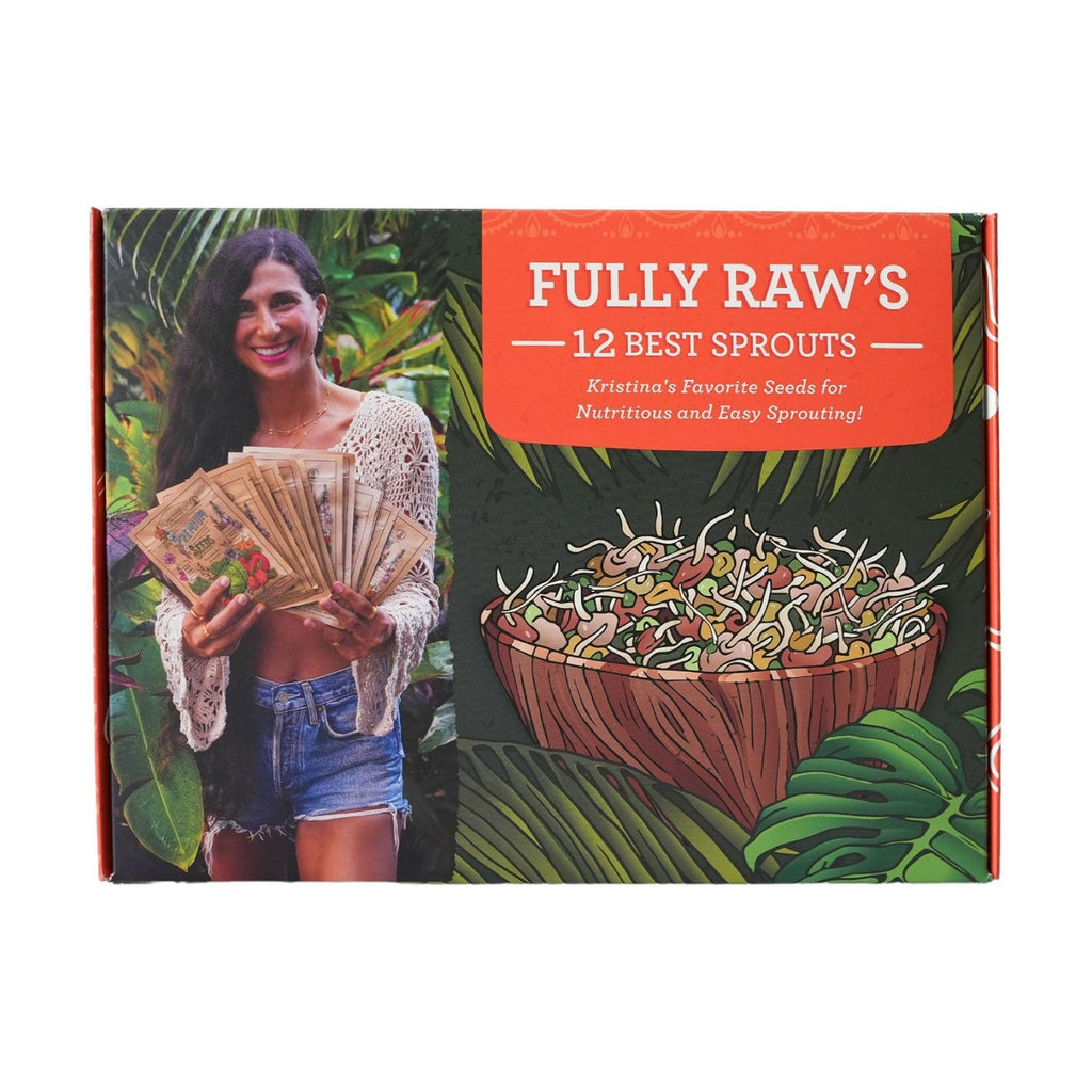 Sustainable Seed Co 12 Variety Pack Organic Sprouting Seeds Fully Raw | Kristina's Sprouts Growing Kit With Sprouting