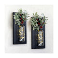 Heiple 2 Pack Wall Planters for Indoor Plants, Wood Glass Decor for Bathroom, Bedroom Living Room, Modern Farmhouse