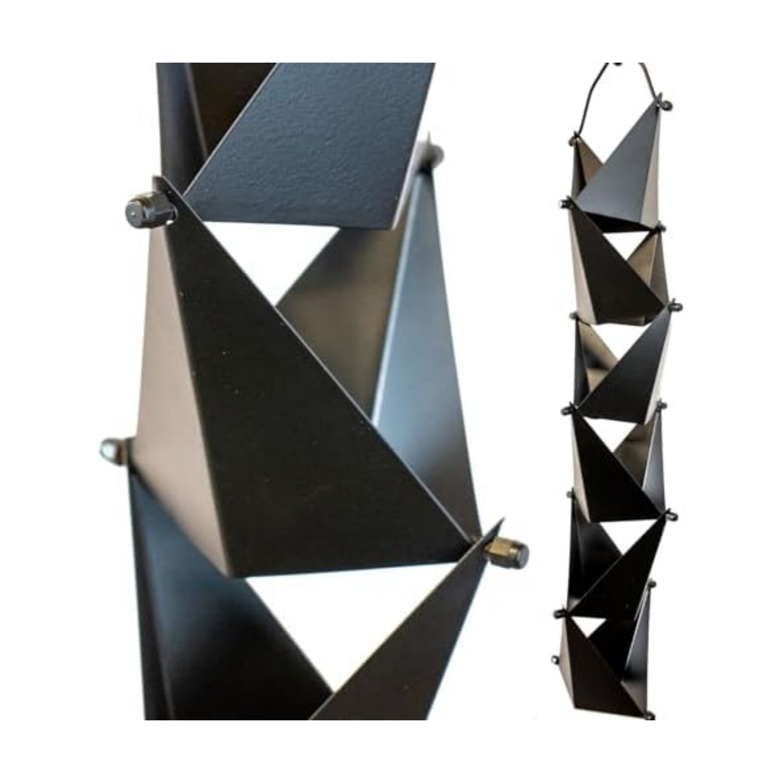 Origami Rain Chain - Black - 8 Feet